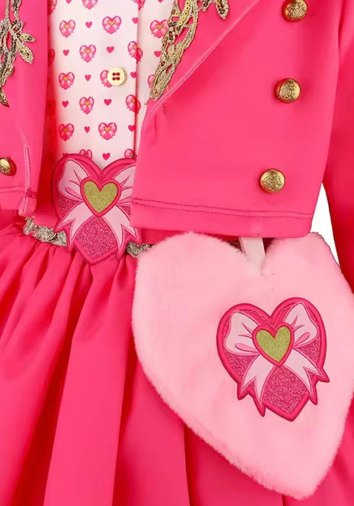 Descendants Inspired Princess Pink Girl Costume Set