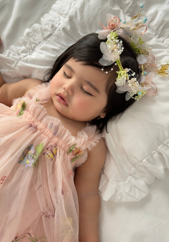 Arabella Garden Floral Tulle Birthday Dress - Pink - Fox Baby & Co