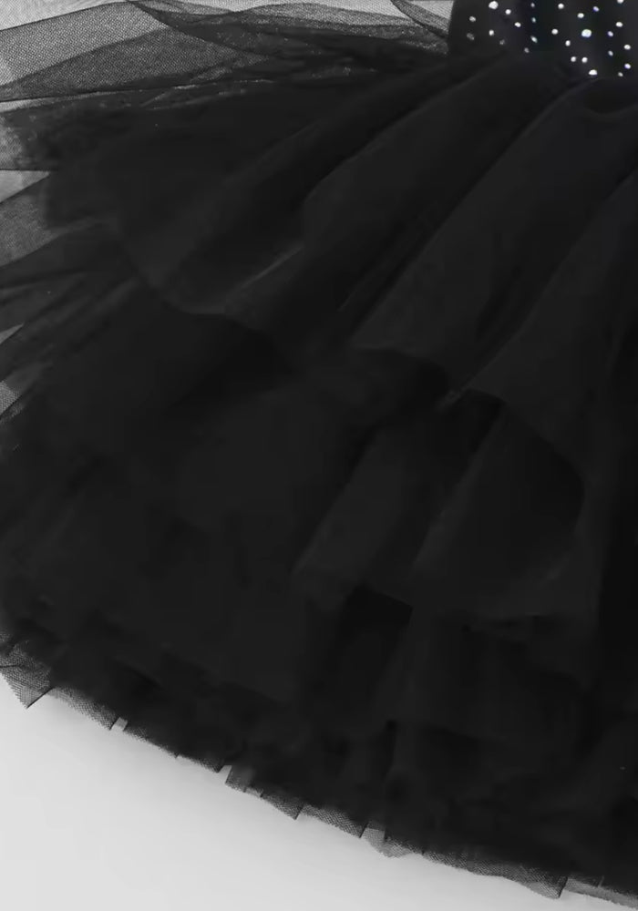 Luxe Ballerina Sparkle Tulle Tutu Leotard - Black - Fox Baby & Co