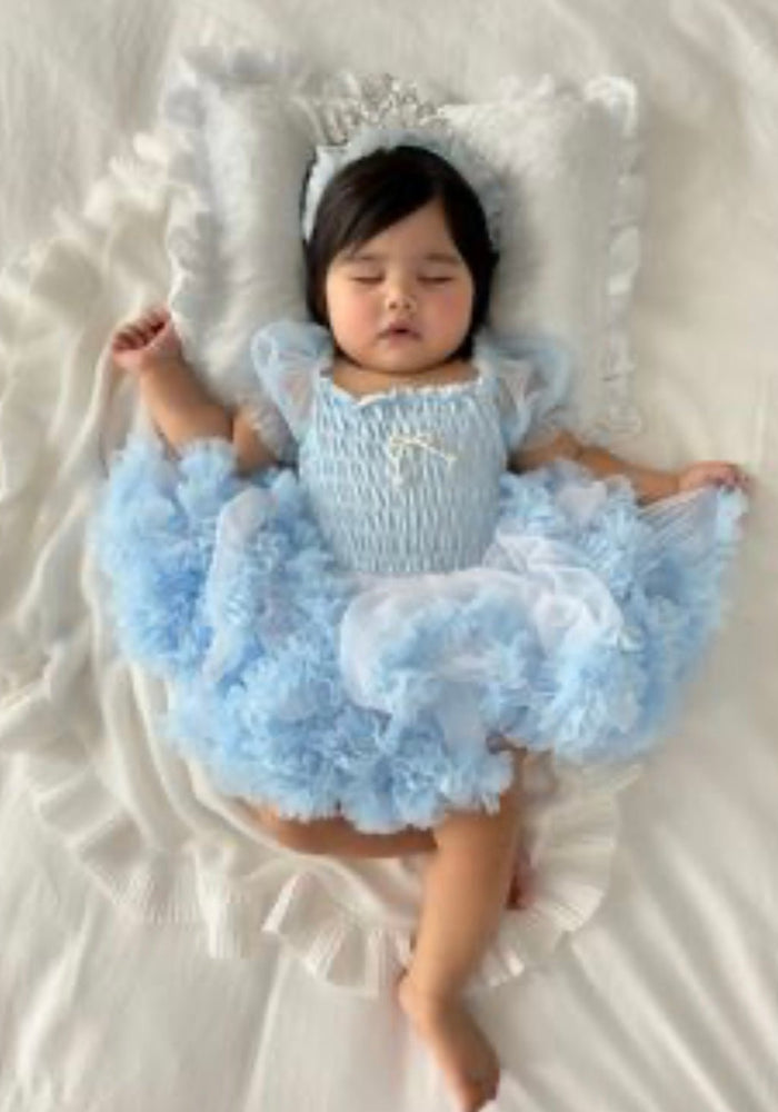 Kids little girls Ballerina Princess Tutu Dress - Blue - Fox Baby & Co