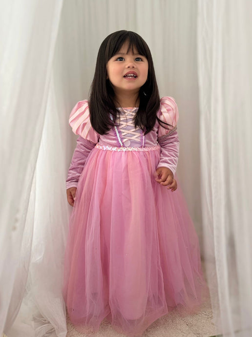 Enchanted Purple Princess Birthday Long Sleeve Party Dress Costume - Fox Baby & Co