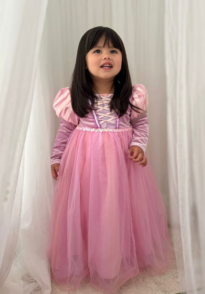 Enchanted Purple Princess Birthday Long Sleeve Party Dress Costume - Fox Baby & Co