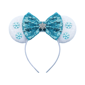 NEW Elsa Snow Princess Sequins Bow Animal Ears Headband - Fox Baby & Co