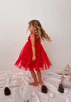 Load image into Gallery viewer, Little Girls Christmas Sparkle Tulle Dress (pre order) - Fox Baby &amp; Co
