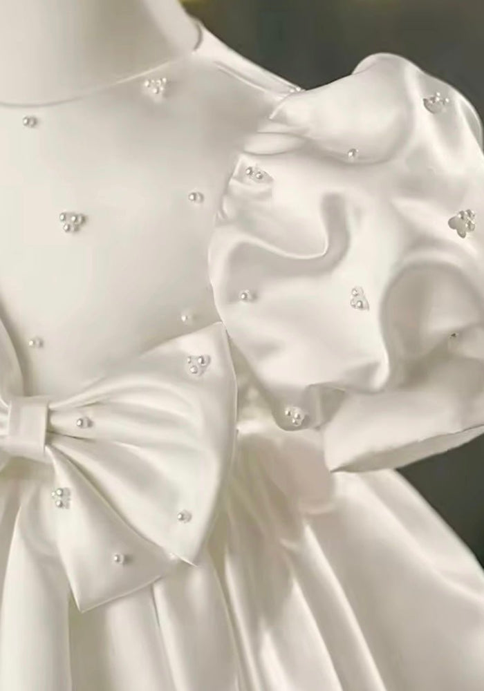 Kids little Pearl Girl Flowergirl Luxe Party Dress (pre order) - Fox Baby & Co