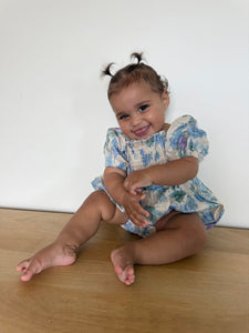 Baby Girls French Flora Puff Romper - Fox Baby & Co
