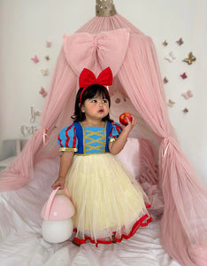 Classic Snow White Princess Birthday Party Dress Costume & Headband - Fox Baby & Co
