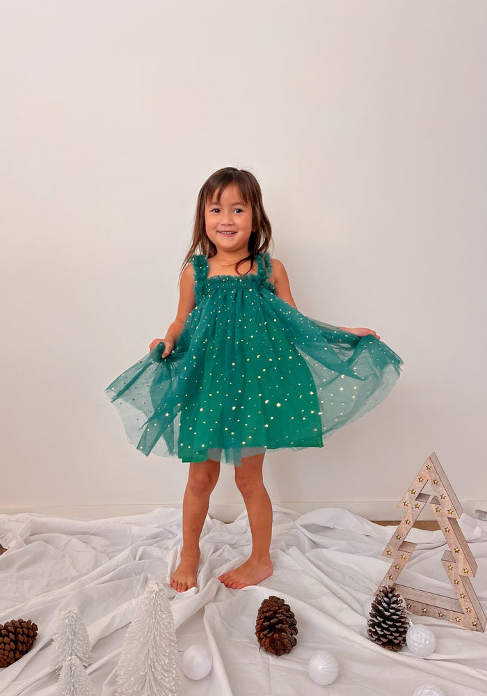 Little Girls Christmas Sparkle Tulle Dress (pre order) - Fox Baby & Co