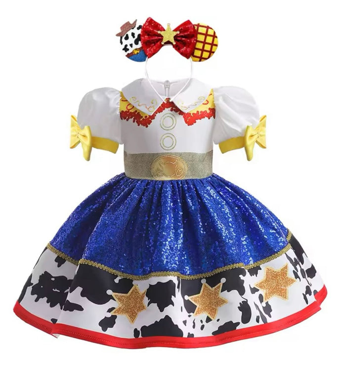 Jessie Cowgirl Princess Costume Dress & Headband (pre order) - Fox Baby & Co