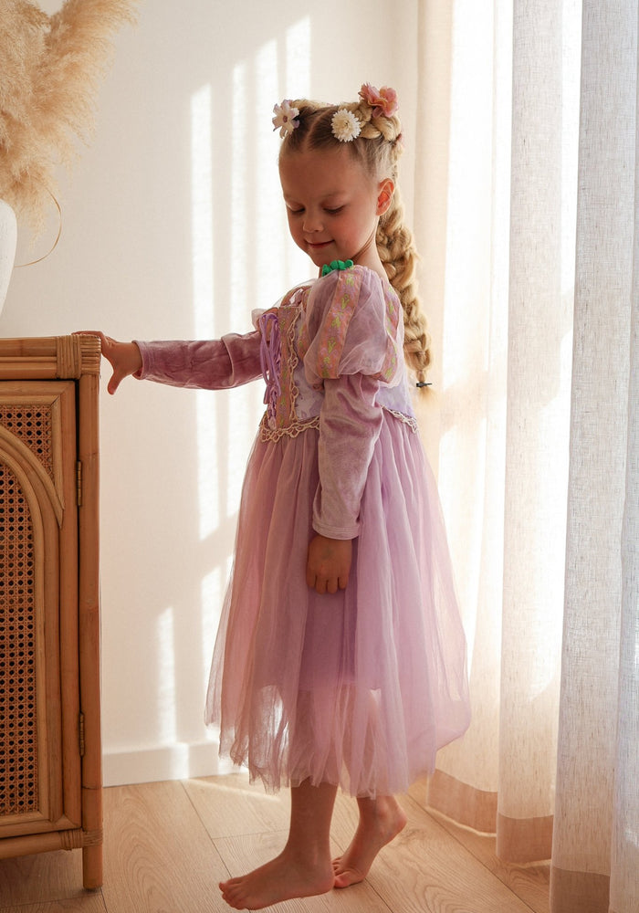 New Rapunzel Princess Long Sleeve Birthday Party Dress Costume - Fox Baby & Co