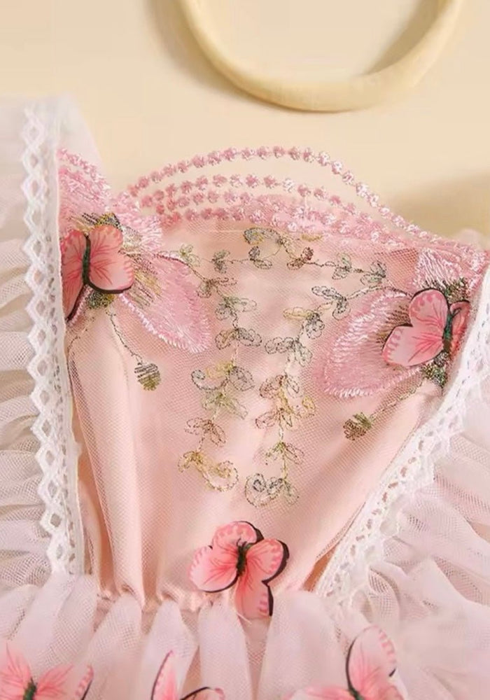 Whimsical Pink Butterfly Romper & Bow Headband - Fox Baby & Co