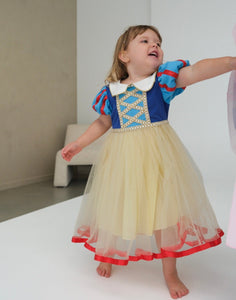 Enchanted Snow White Princess Birthday Party Dress Costume & Headband - Fox Baby & Co