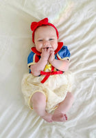 Load image into Gallery viewer, Baby Girls Snow White Princess Puff Tulle Romper with bow - Fox Baby &amp; Co
