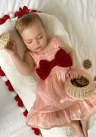 Load image into Gallery viewer, Holly Frill Bow Christmas Dress
