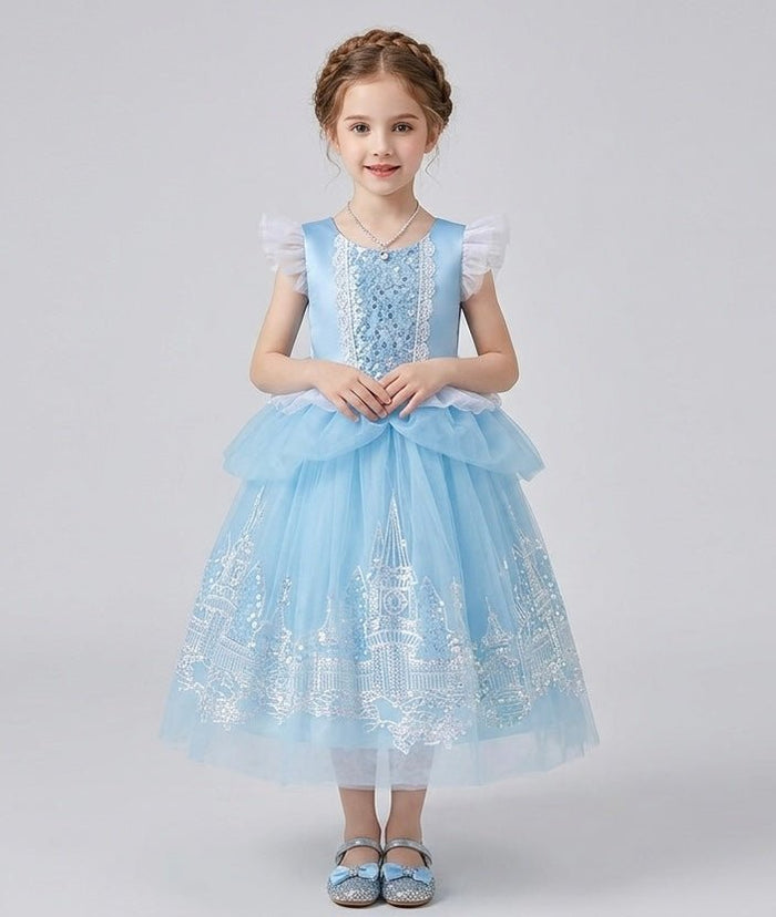 Cinderella Enchanted Castle Luxe Dress & Gloves - Fox Baby & Co