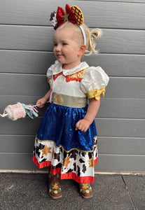 Jessie Cowgirl Princess Costume Dress & Headband (pre order) - Fox Baby & Co