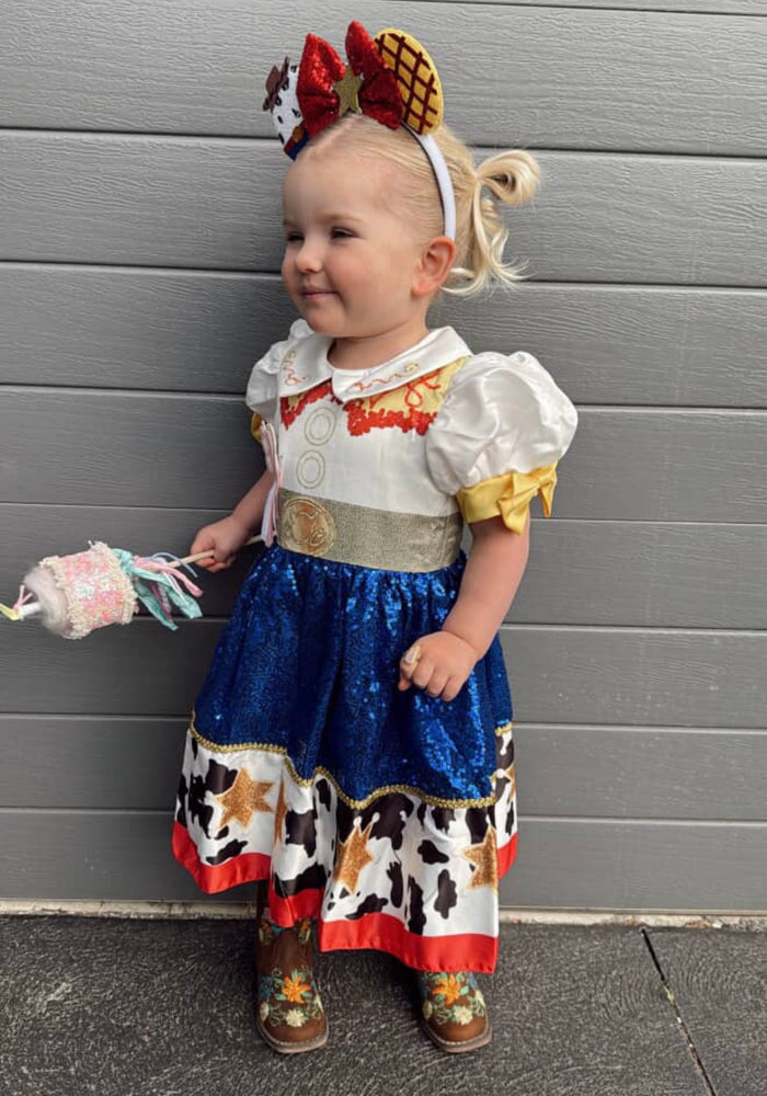 Jessie Cowgirl Princess Costume Dress & Headband (pre order) - Fox Baby & Co