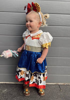 Load image into Gallery viewer, Jessie Cowgirl Princess Costume Dress &amp; Headband (pre order) - Fox Baby &amp; Co
