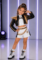 Load image into Gallery viewer, Kids Girls Kpop Style Demon Hunter Luxe Mira Costume Top, Shorts &amp; Jacket 3 Piece - Fox Baby &amp; Co
