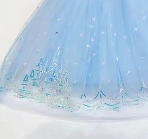 Enchanting Royal Princess Dress Costume & Tulle Bow Clip - Fox Baby & Co