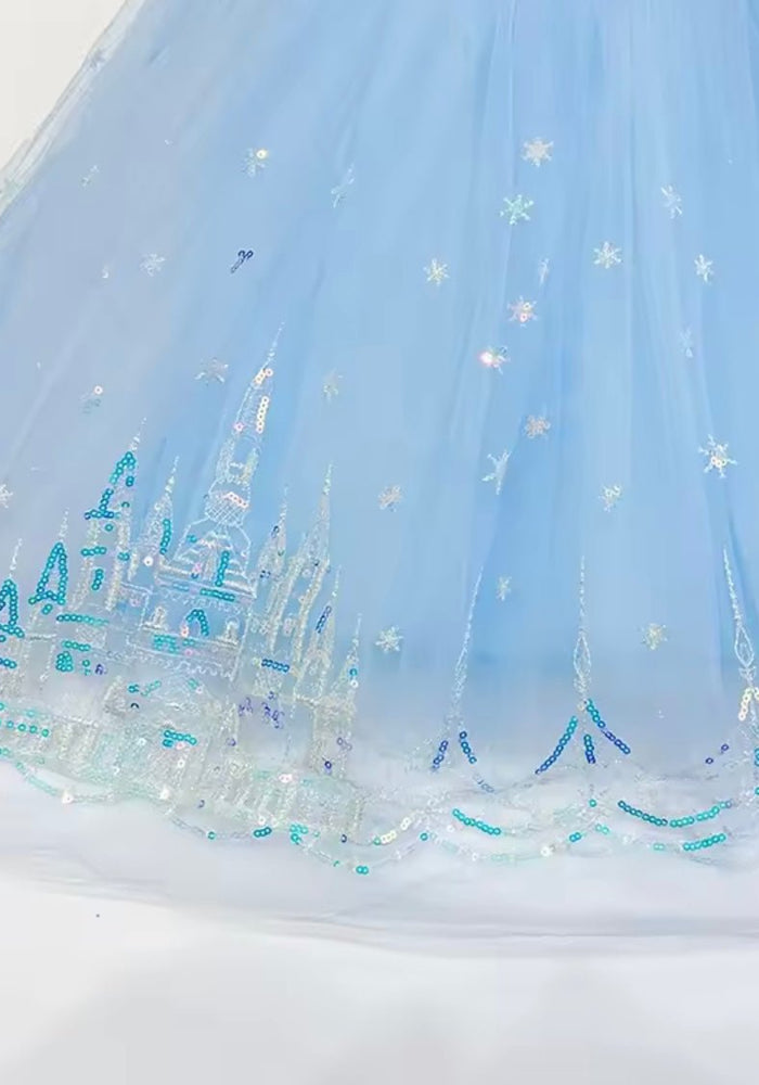 Enchanting Royal Princess Dress Costume & Tulle Bow Clip - Fox Baby & Co