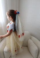 Load image into Gallery viewer, Luxe Snow White Princess Sparkle Party Dress Costume &amp; Tulle Clip - Fox Baby &amp; Co
