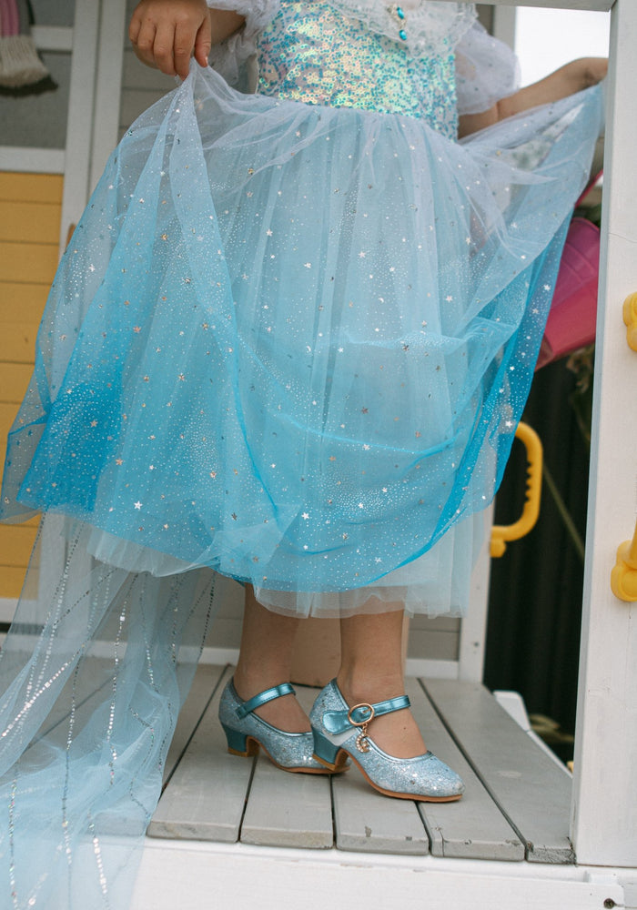 Elsa Lace Princess Party Dress Costume Cosplay & Cape - Blue - Fox Baby & Co