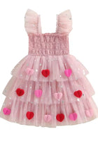 Load image into Gallery viewer, Girl My Valentine Heart Tulle Dress - Pink (pre order) - Fox Baby &amp; Co
