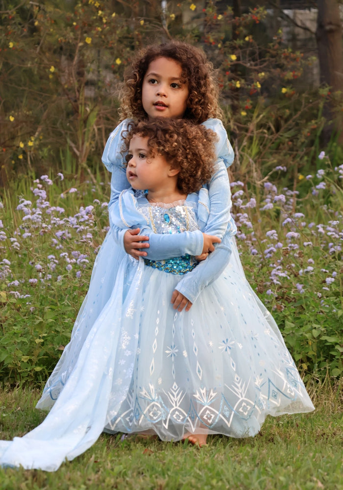 Snow Sparkle Elsa Princess Long Sleeve Dress Costume & Cape - Fox Baby & Co