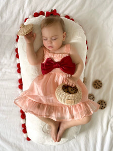 Holly Frill Bow Christmas Dress