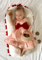 Load image into Gallery viewer, Holly Frill Bow Christmas Dress
