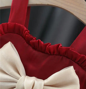 Holly Frill Bow Christmas Dress