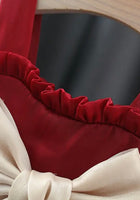 Load image into Gallery viewer, Holly Frill Bow Christmas Dress
