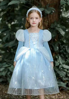 Load image into Gallery viewer, Magical Cinderella Princess Birthday Long Sleeve Party Dress Costume &amp; Tiara Headband - Fox Baby &amp; Co
