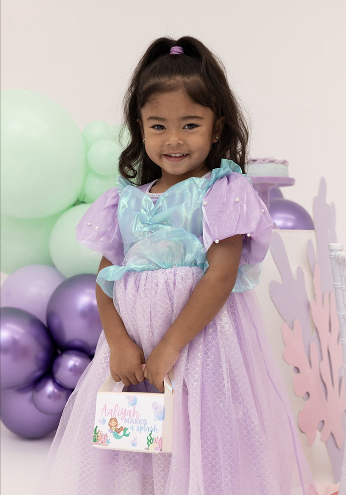 Mermaid Princess Purple Pearl Birthday Party Dress Costume - Fox Baby & Co