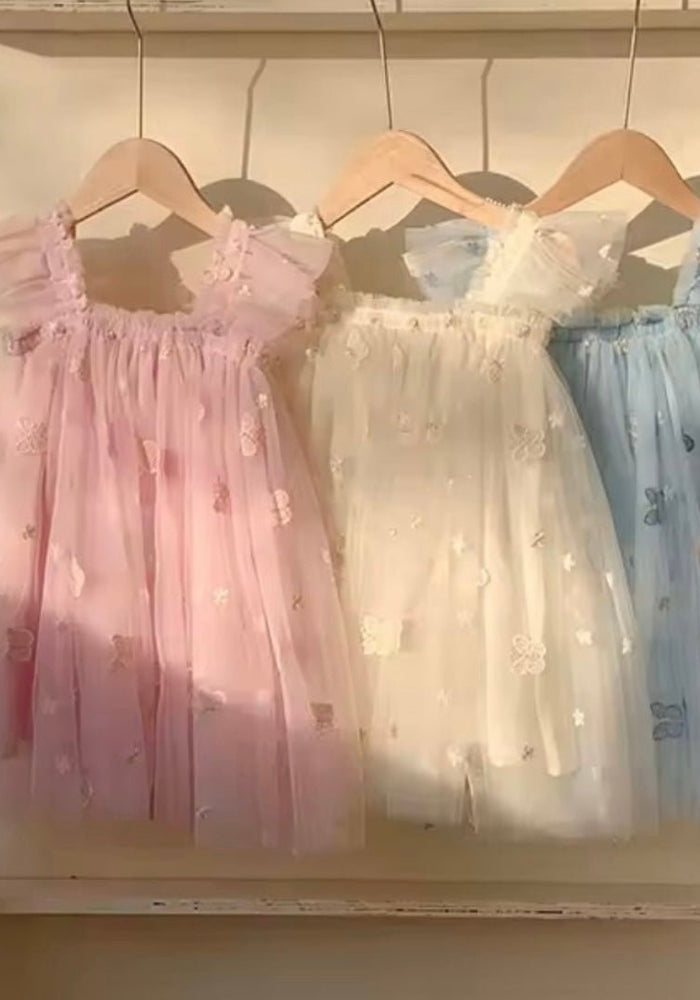Whimsical Butterfly Fairy Tulle Birthday Dress - Pink - Fox Baby & Co