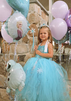 Load image into Gallery viewer, Elsa Snow Princess Tulle Tutu Dress Costume with Jewellery Set - Fox Baby &amp; Co
