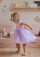 Load image into Gallery viewer, Birthday Tulle Frill Dress - Purple Hearts
