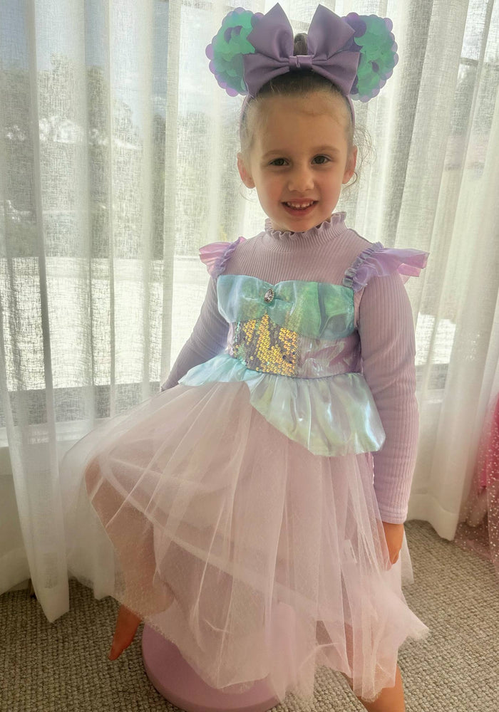 Mermaid Princess Birthday Long Sleeve Party Dress Costume - Fox Baby & Co
