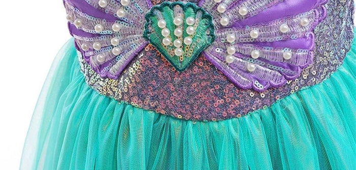 Wonderland Mermaid Princess Birthday Party Dress - Green - Fox Baby & Co