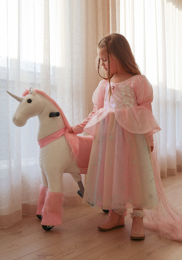 Fairyfloss Rainbow Princess Party Dress Long Sleeve & cape - Fox Baby & Co