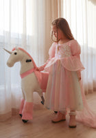 Load image into Gallery viewer, Fairyfloss Rainbow Princess Party Dress Long Sleeve &amp; cape - Fox Baby &amp; Co
