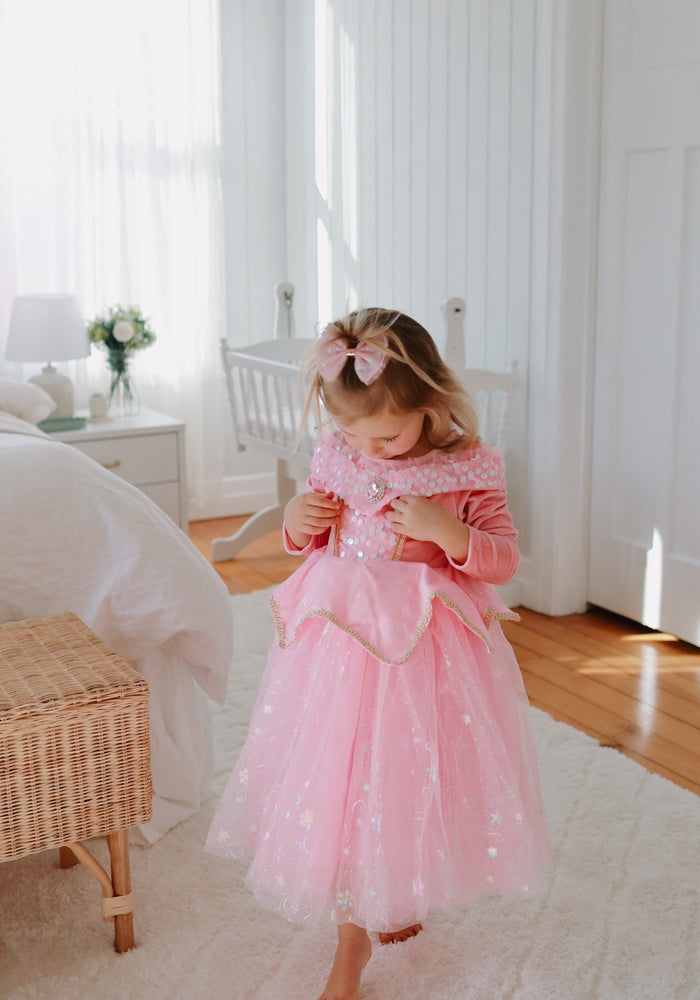 Enchanted Pink Princess Birthday Long Sleeve Party Dress Costume - Fox Baby & Co