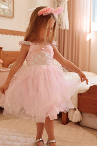 Shimmer Aurora Pink Princess Party Dress