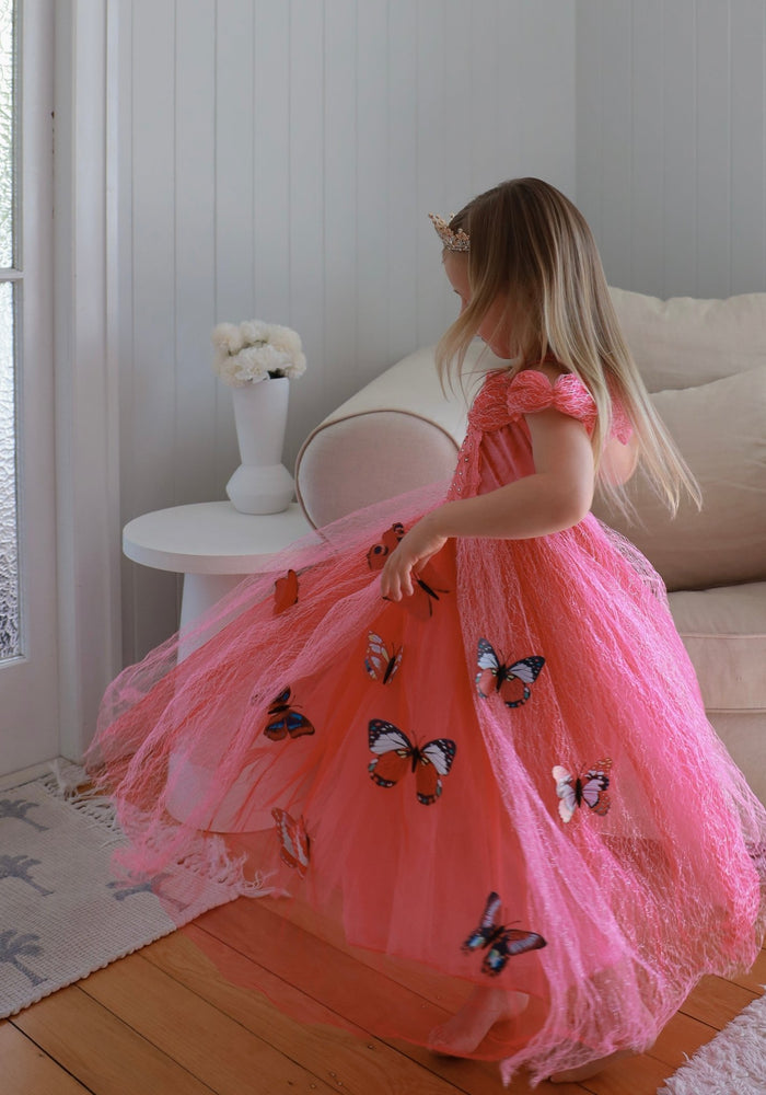 Pink Aurora Butterfly Princess Party Dress Costume - Fox Baby & Co