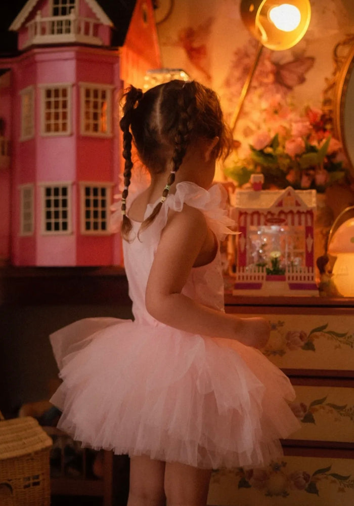 Luxe Ballerina Sparkle Tulle Tutu Leotard - Pink - Fox Baby & Co