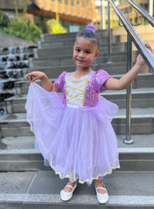 Classic Purple Princess Birthday Luxe Party Dress Costume - Fox Baby & Co