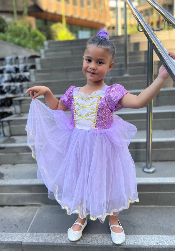 Classic Purple Princess Birthday Luxe Party Dress Costume - Fox Baby & Co