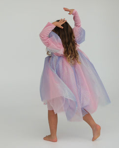Classic Mermaid Princess Birthday Long Sleeve Party Dress Costume