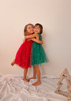 Load image into Gallery viewer, Little Girls Christmas Sparkle Tulle Dress (pre order) - Fox Baby &amp; Co
